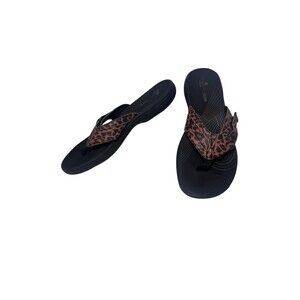 Clarks Cloudsteppers Cushion Soft Women’s Sz 9 Leopard Animal Print Brinkley Sea